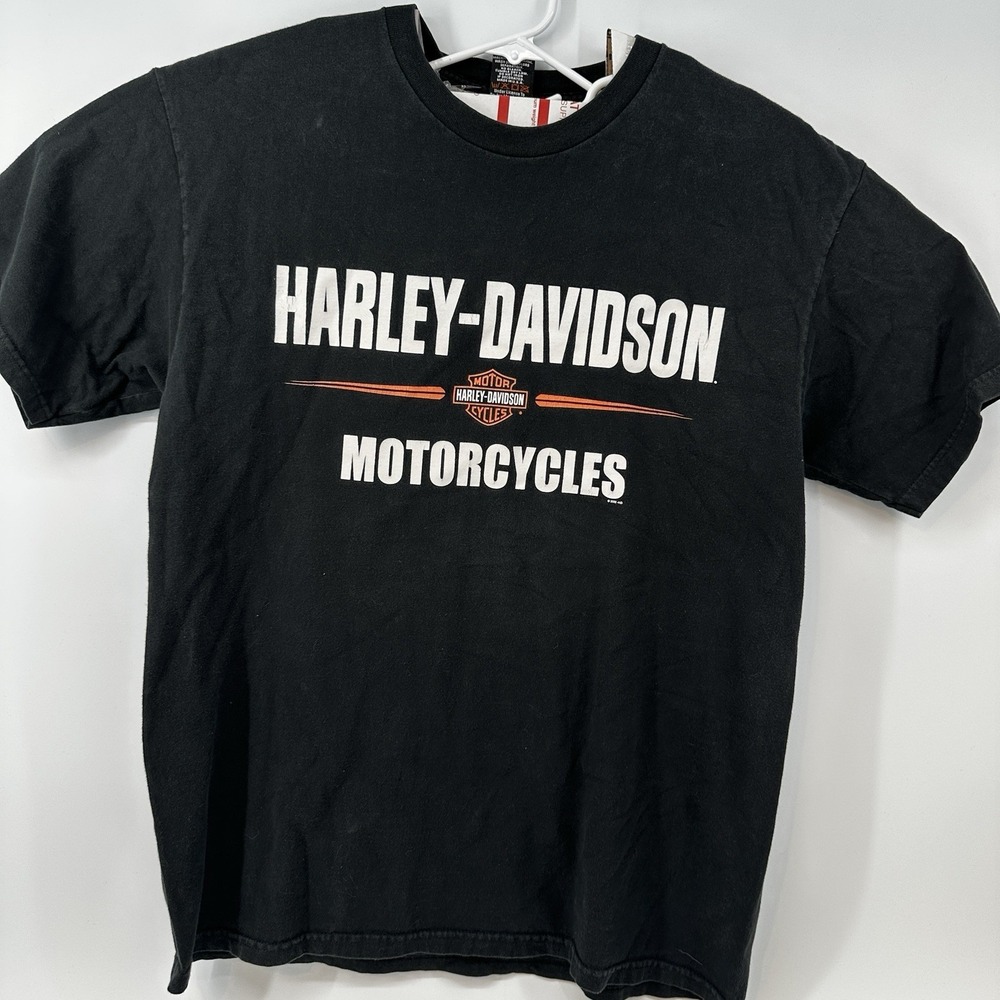 Vintage 2002 HARLEY-DAVIDSON Motorcycle T-Shirt Ft. Myers Florida Black XL Biker